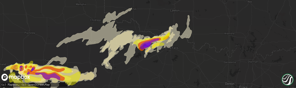 Hail map in Electra, TX on May 19, 2018