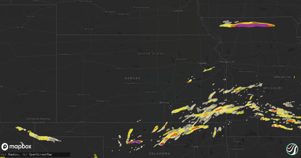Hail map in Kansas on May 19, 2018