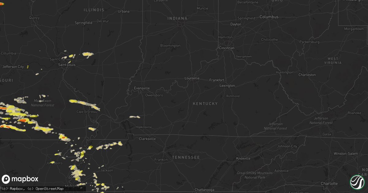 Hail map in Kentucky on May 19, 2018