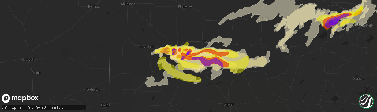 Hail map in Slaton, TX on May 19, 2018