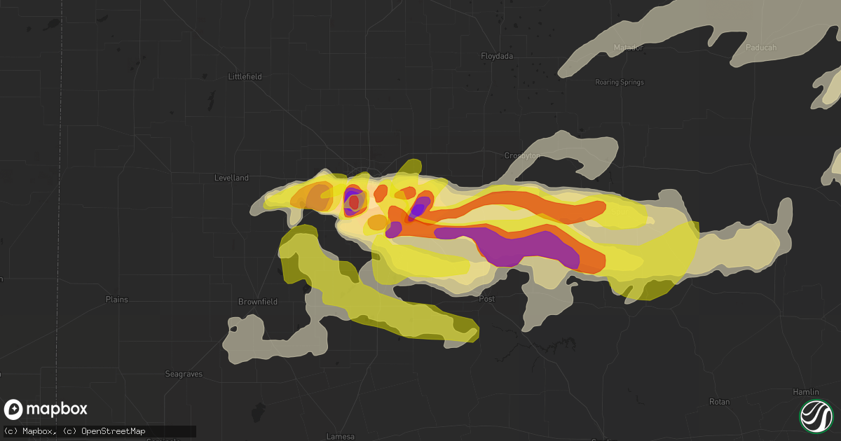 Hail map in Slaton, TX on May 19, 2018