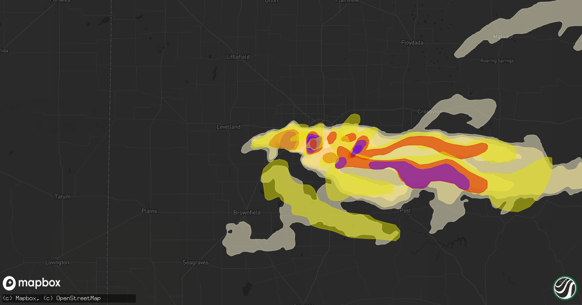 Hail map in Wolfforth, TX on May 19, 2018