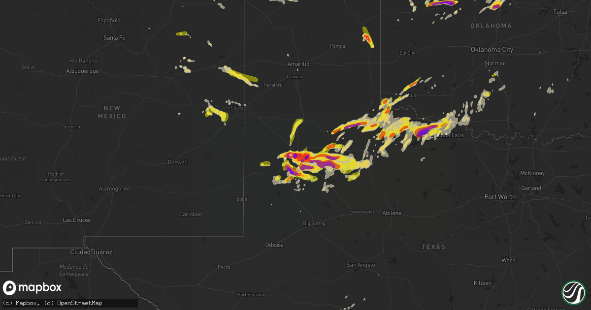 Hail map on May 19, 2018