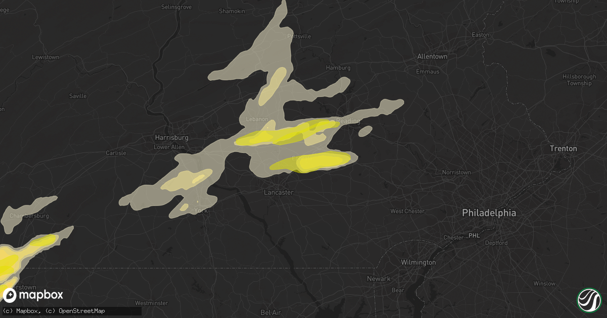 Hail map in Ephrata, PA on May 19, 2019