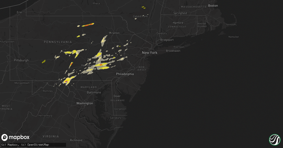 Hail map in New Jersey on May 19, 2019