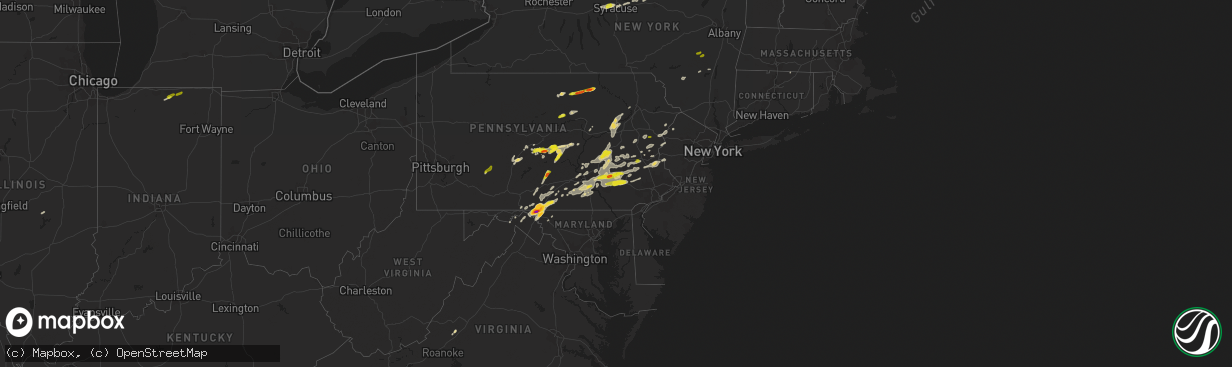 Hail map on May 19, 2019