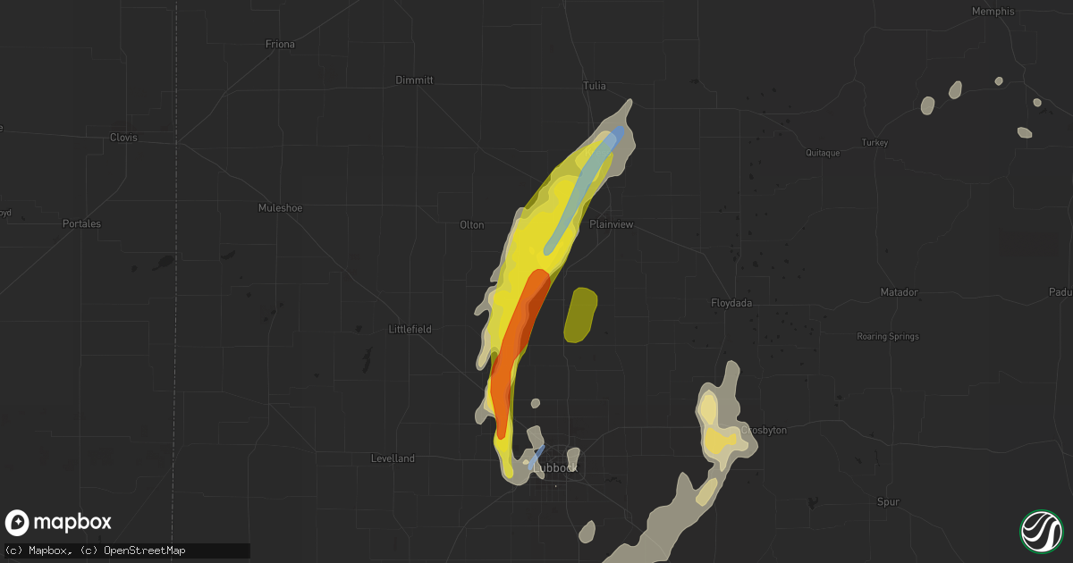 Hail map in Hale Center, TX on May 19, 2020