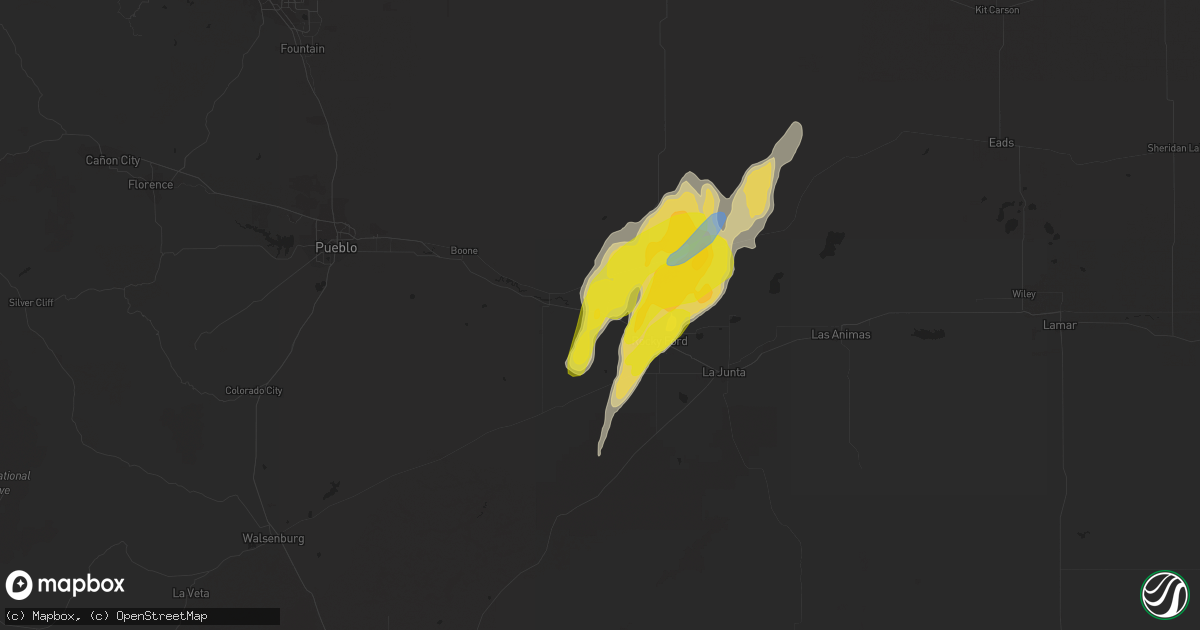 Hail map in Manzanola, CO on May 19, 2020