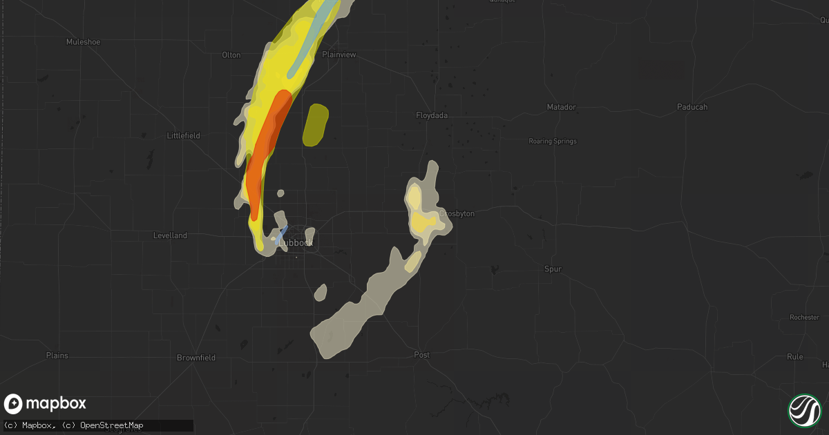 Hail map in Ralls, TX on May 19, 2020