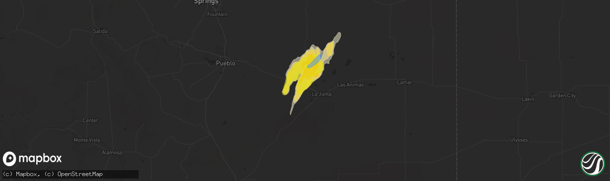 Hail map in Rocky Ford, CO on May 19, 2020