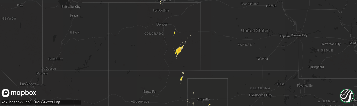 Hail map on May 19, 2020