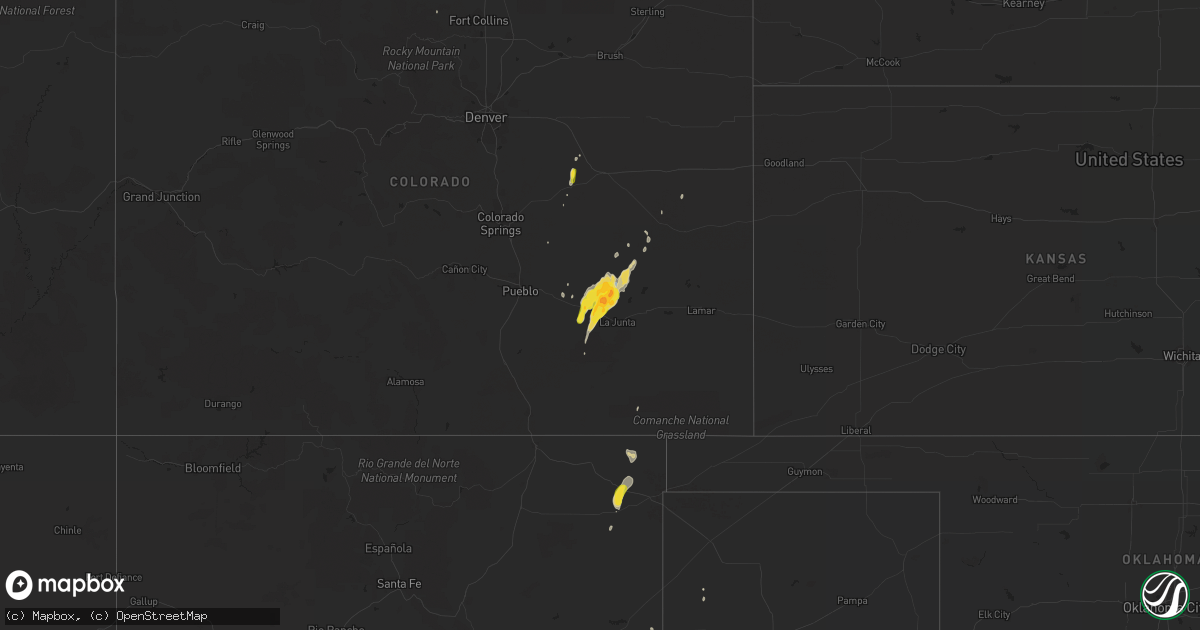 Hail map on May 19, 2020