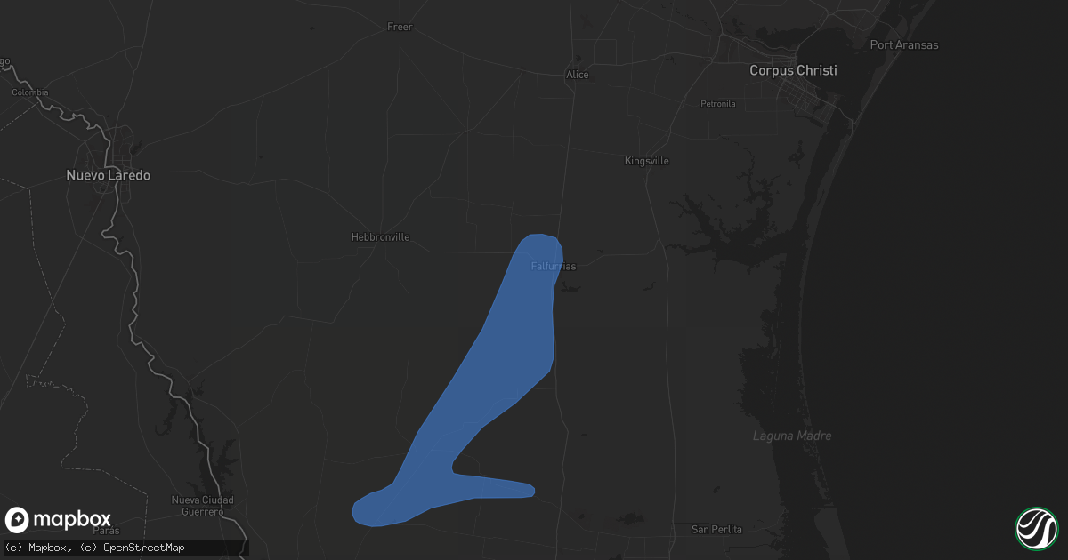 Hail map in Falfurrias, TX on May 19, 2021