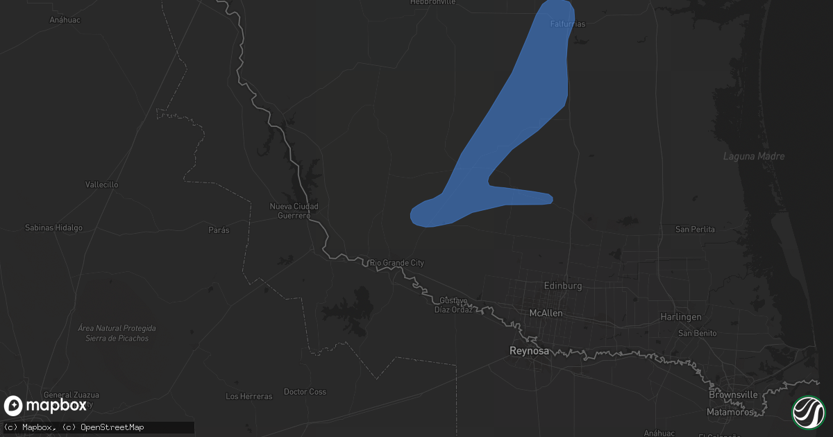 Hail map in Rio Grande City, TX on May 19, 2021