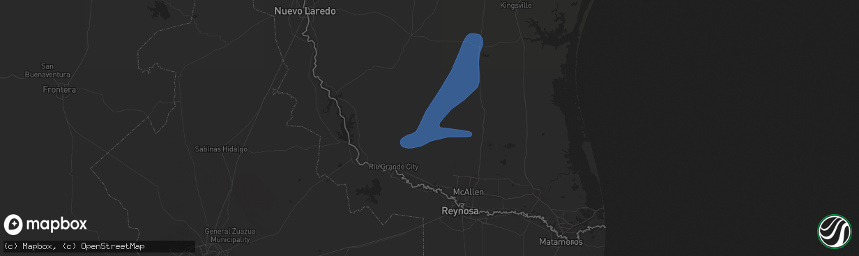 Hail map in Santa Elena, TX on May 19, 2021