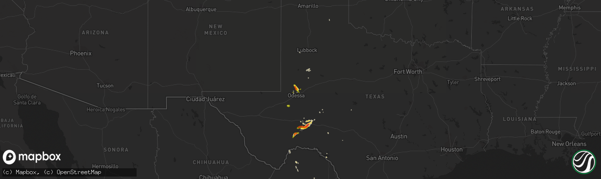 Hail map on May 19, 2021