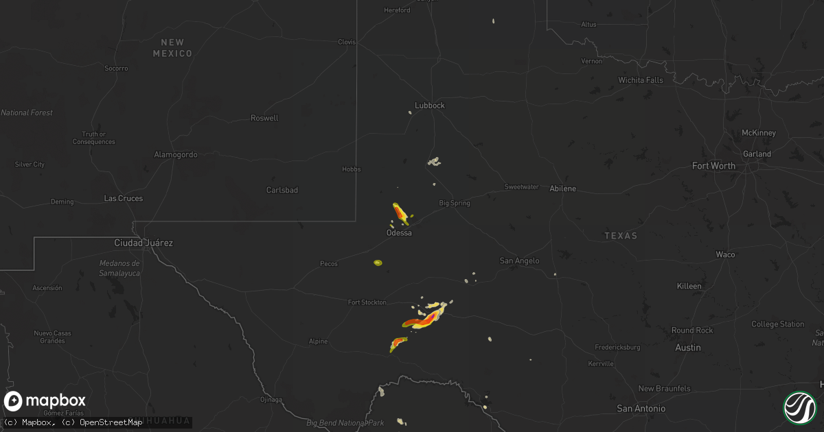 Hail map on May 19, 2021
