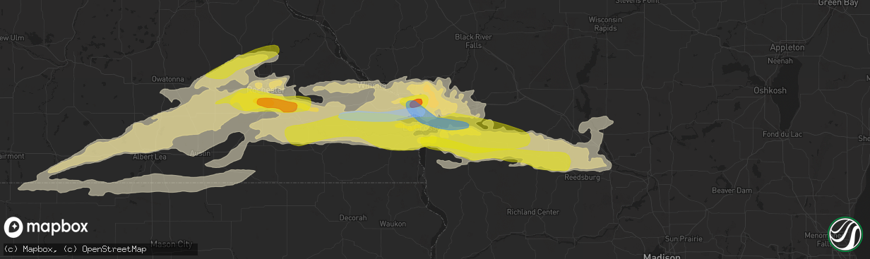 Hail map in La Crosse, WI on May 19, 2022