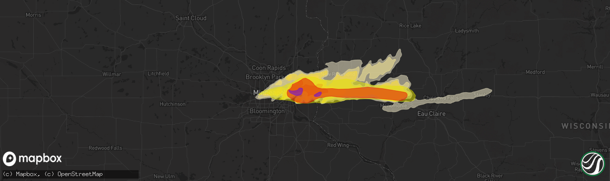 Hail map in Lake Elmo, MN on May 19, 2022