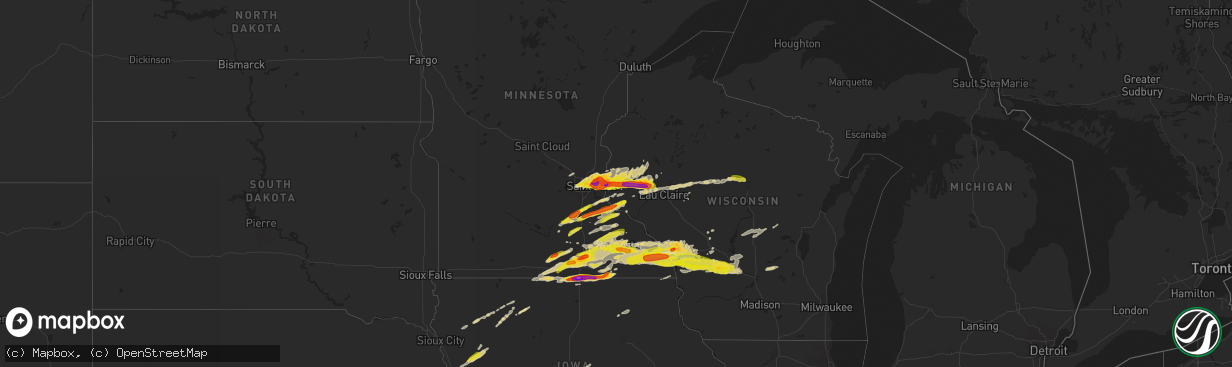 Hail map on May 19, 2022