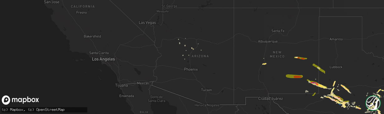 Hail map in Arizona on May 19, 2023