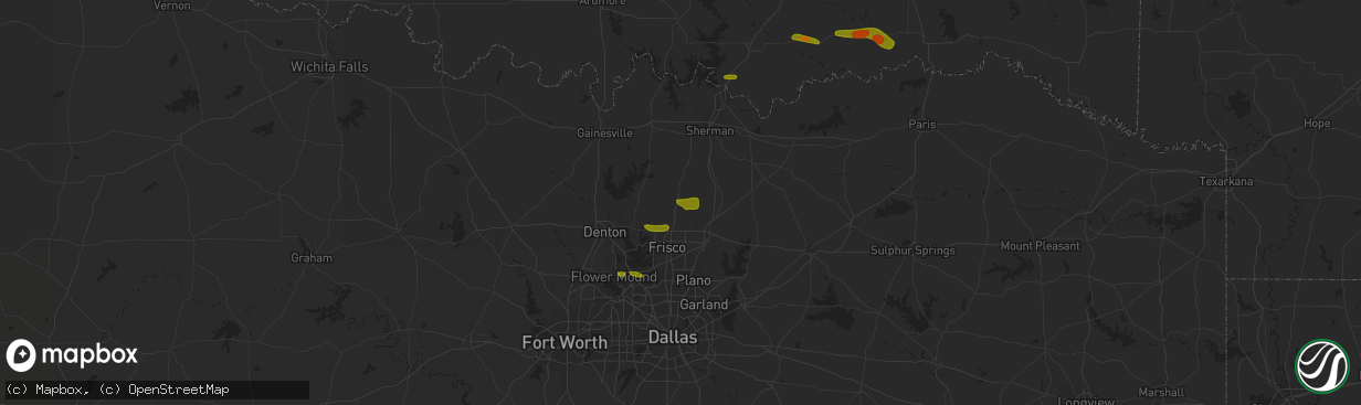 Hail map in Celina, TX on May 19, 2023