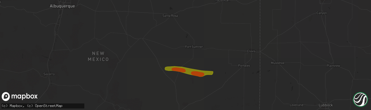Hail map in Fort Sumner, NM on May 19, 2023