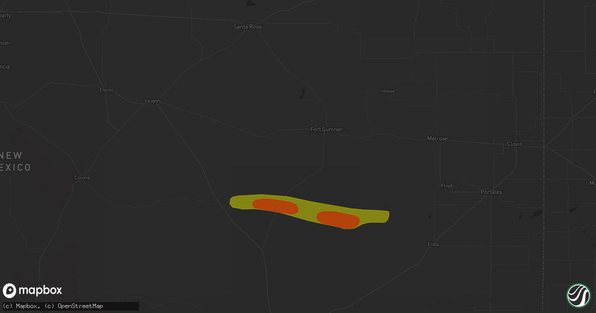 Hail map in Fort Sumner, NM on May 19, 2023