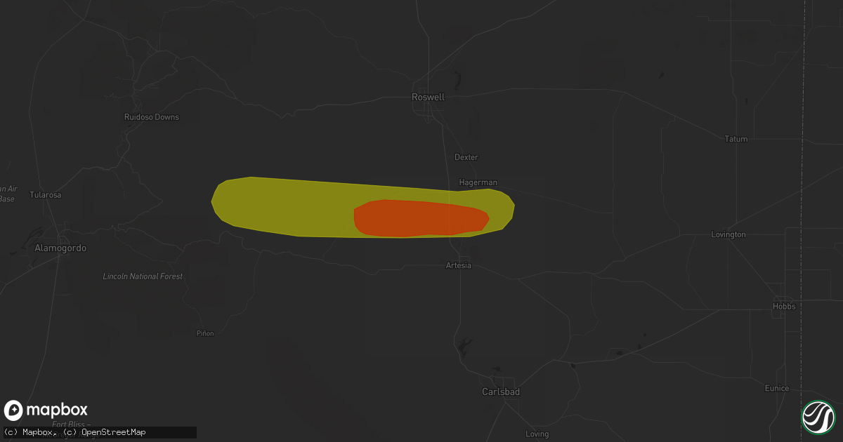 Hail map in Lake Arthur, NM on May 19, 2023