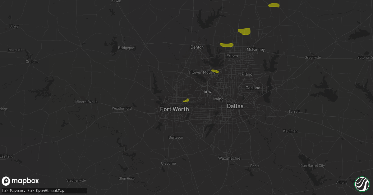 Hail map in North Richland Hills, TX on May 19, 2023