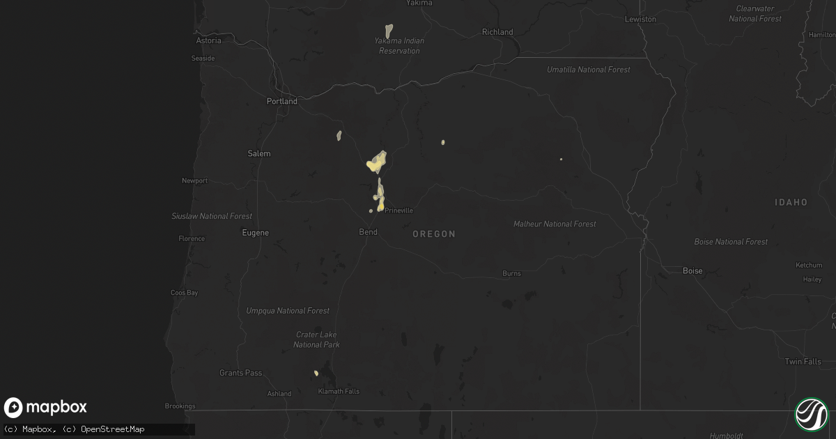Hail map in Oregon on May 19, 2023