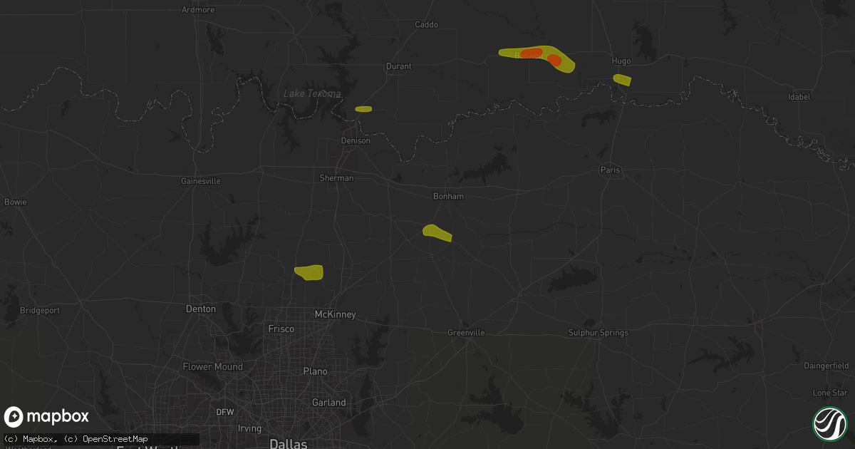 Hail map in Randolph, TX on May 19, 2023