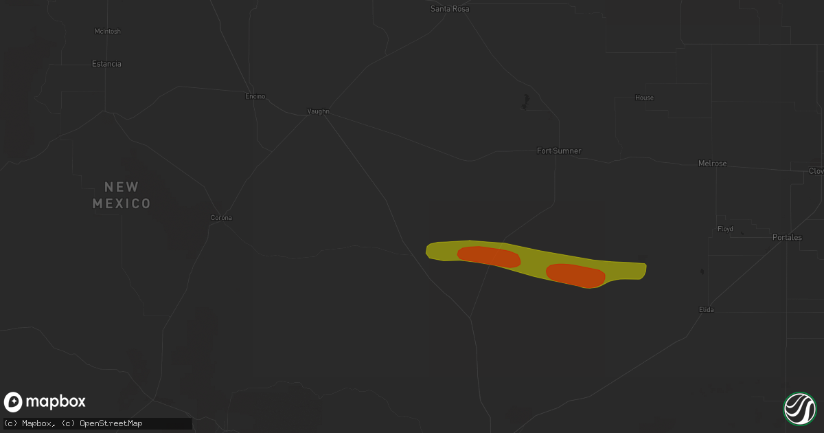 Hail map in Yeso, NM on May 19, 2023
