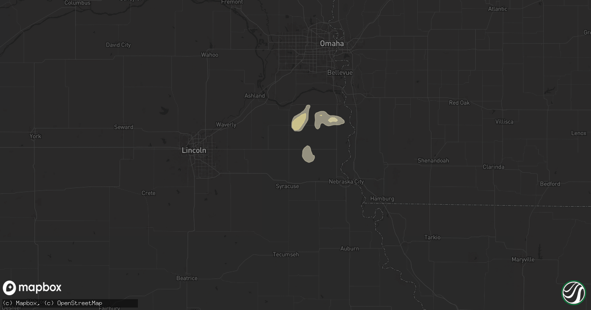 Hail map in Avoca, NE on May 19, 2024