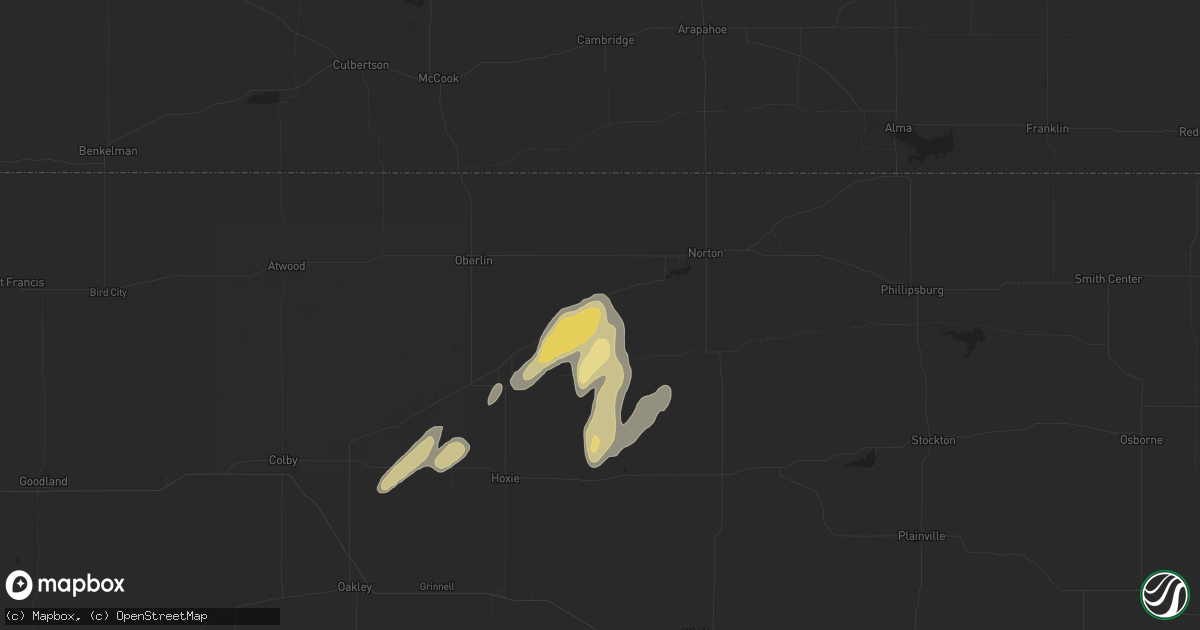 Hail map in Clayton, KS on May 19, 2024