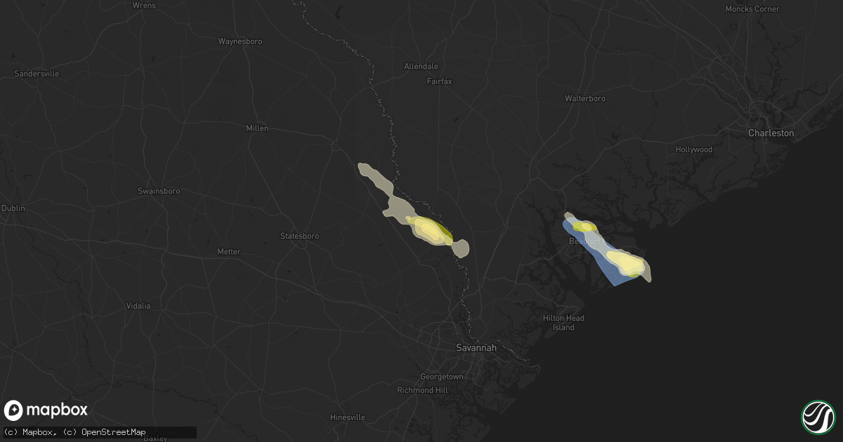 Hail map in Clyo, GA on May 19, 2024