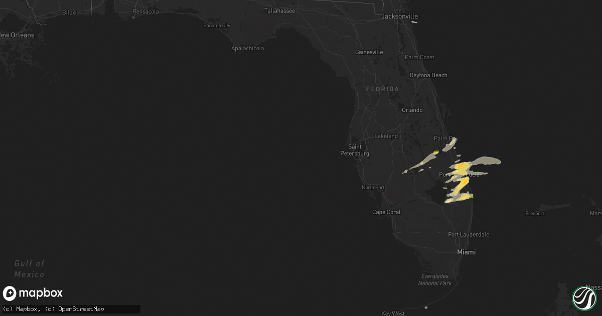 Hail map in Florida on May 19, 2024