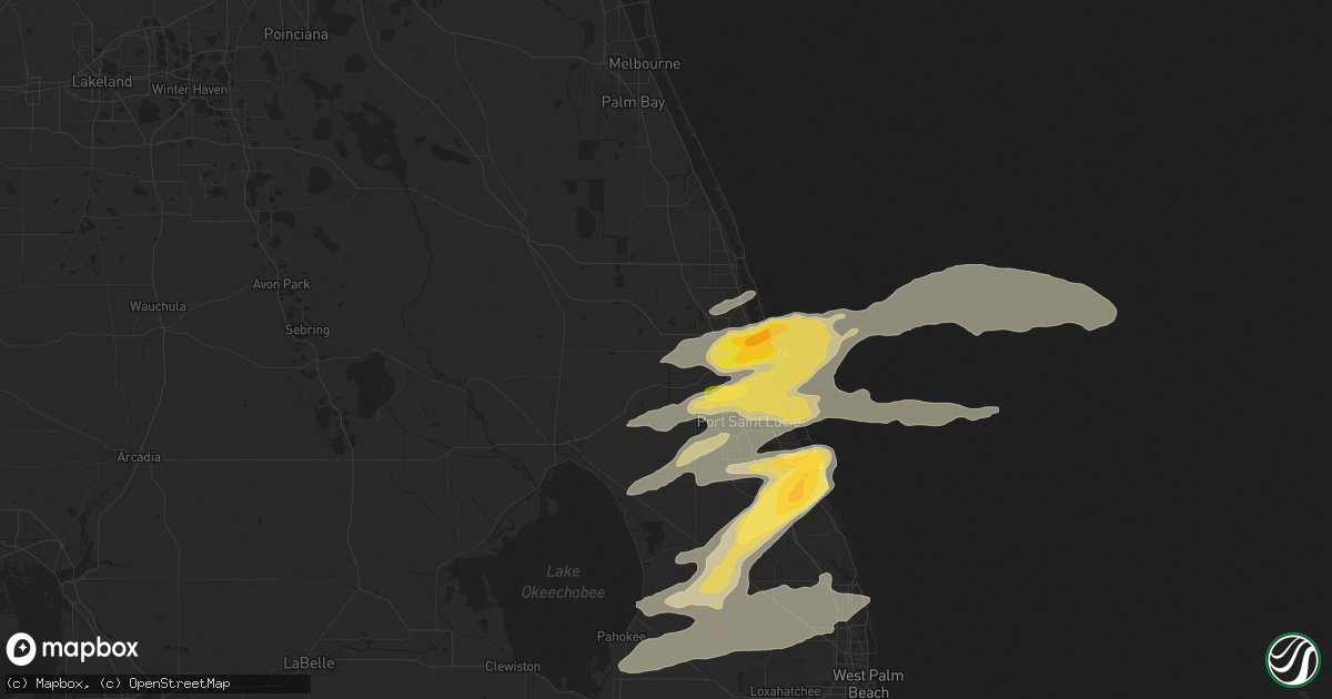 Hail map in Fort Pierce, FL on May 19, 2024