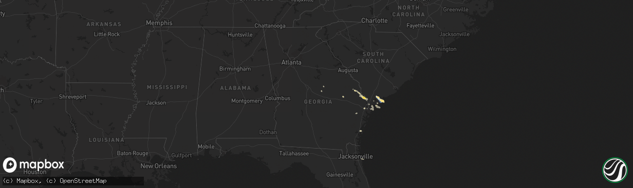 Hail map in Georgia on May 19, 2024