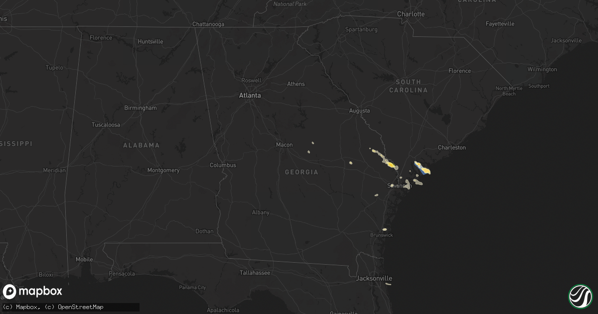 Hail map in Georgia on May 19, 2024