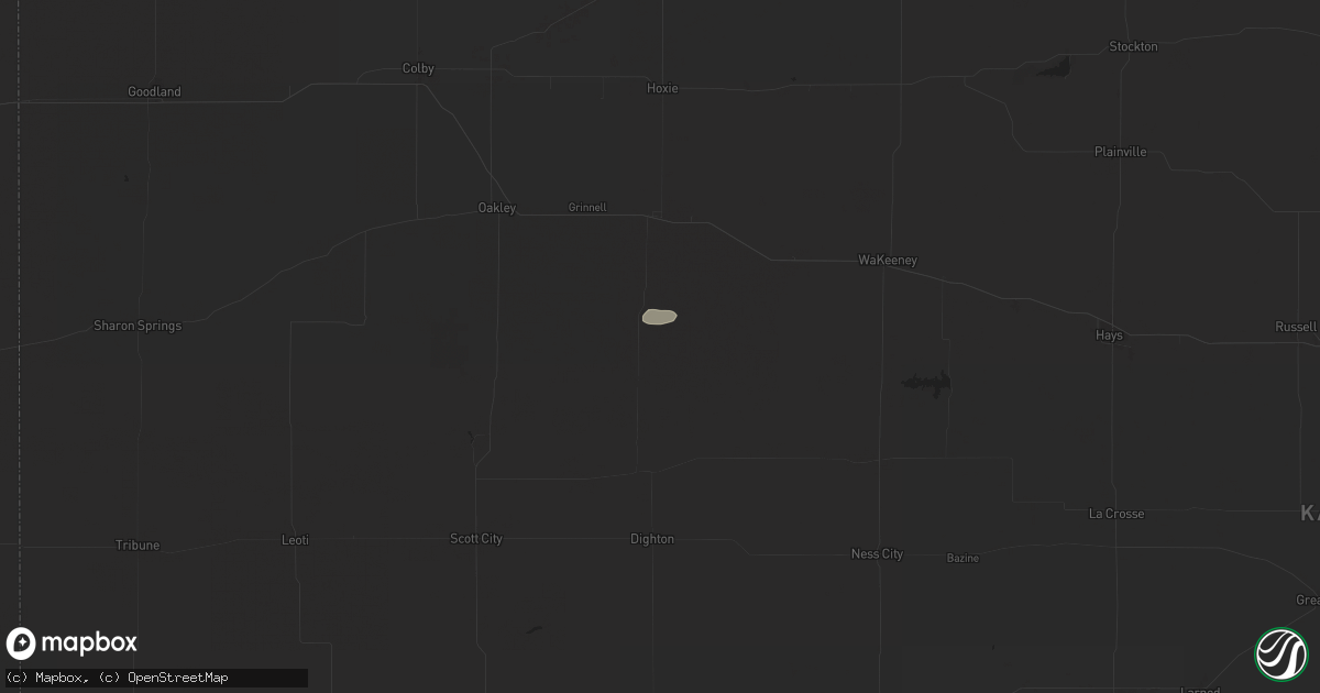 Hail map in Gove, KS on May 19, 2024