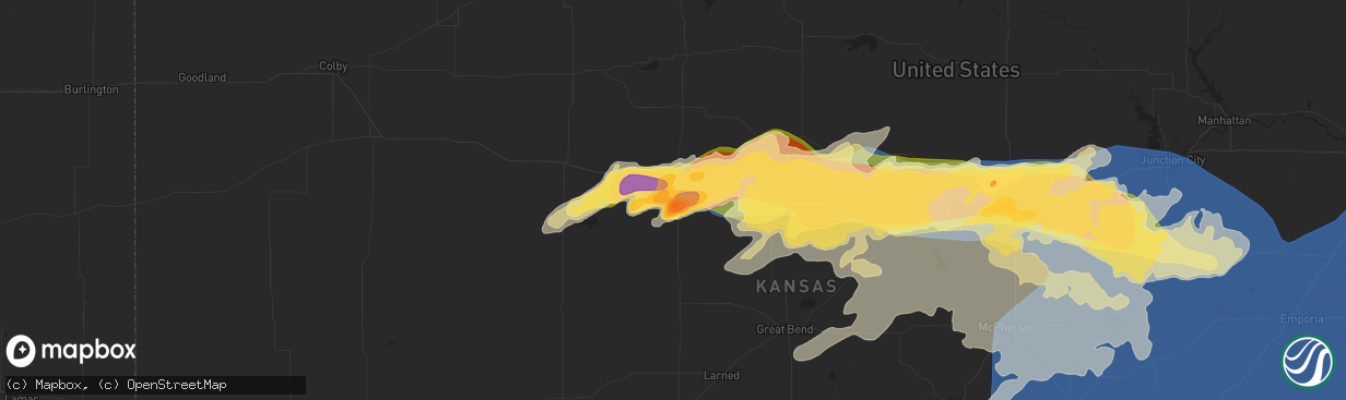 Hail map in Hays, KS on May 19, 2024