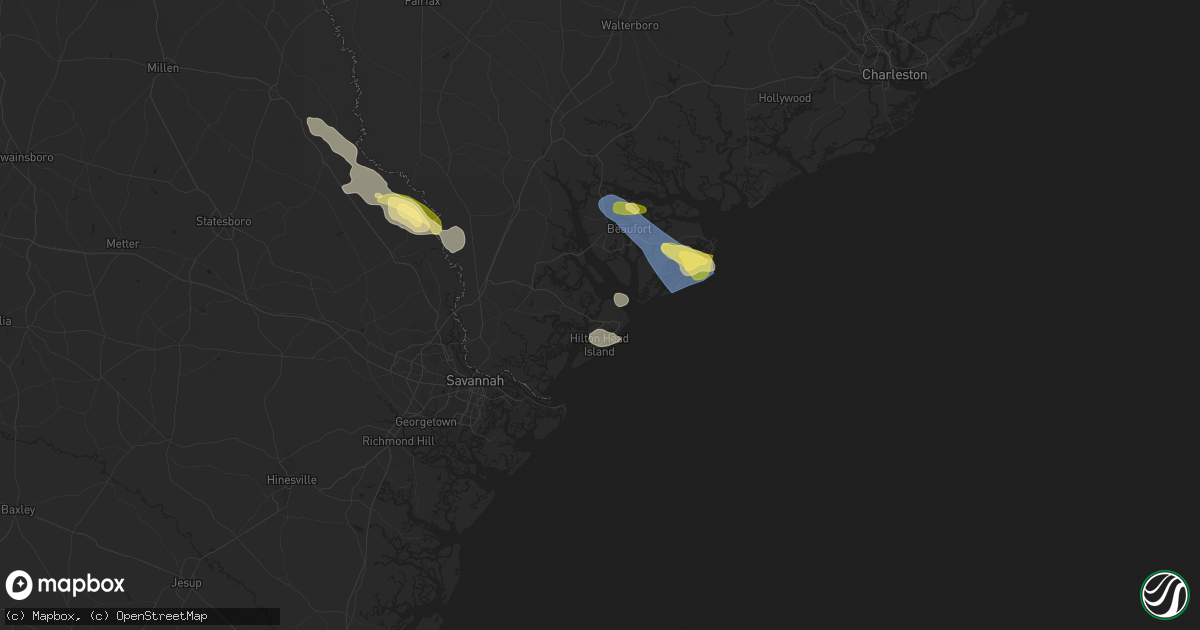Hail map in Hilton Head Island, SC on May 19, 2024