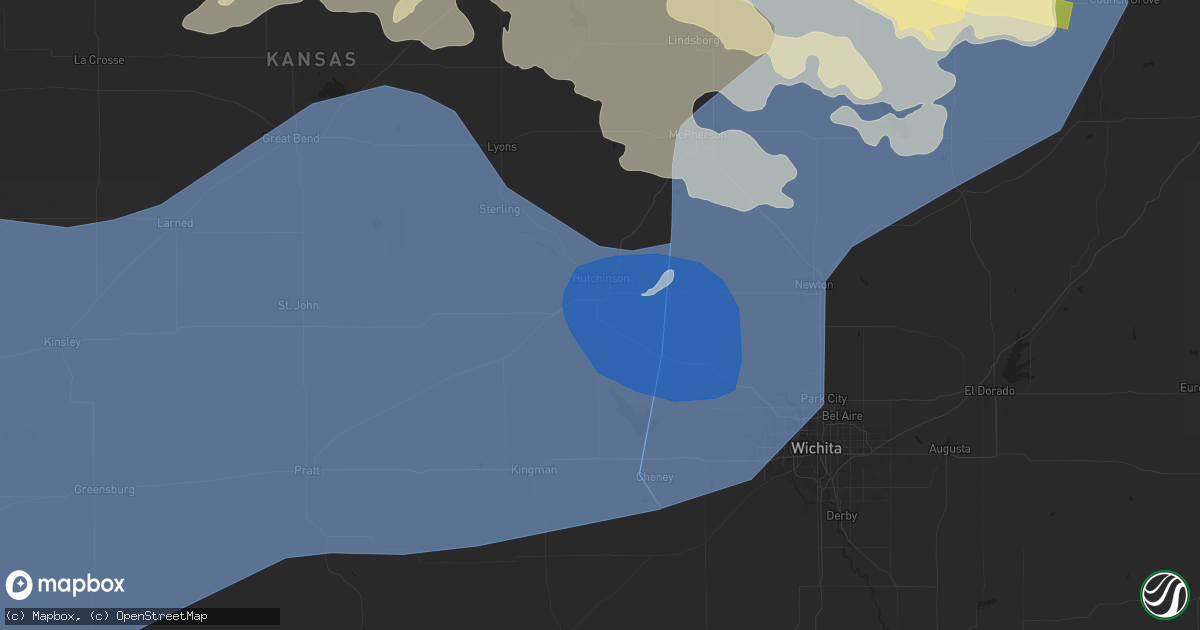Hail map in Hutchinson, KS on May 19, 2024