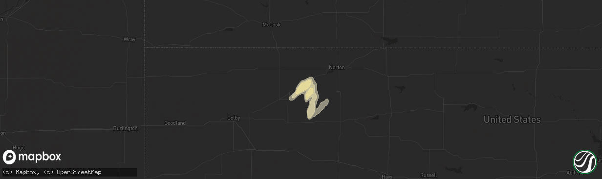 Hail map in Jennings, KS on May 19, 2024