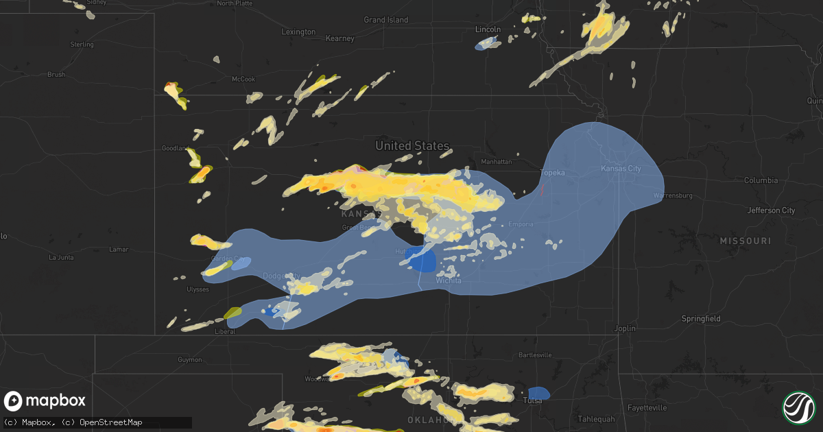 Hail map in Kansas on May 19, 2024