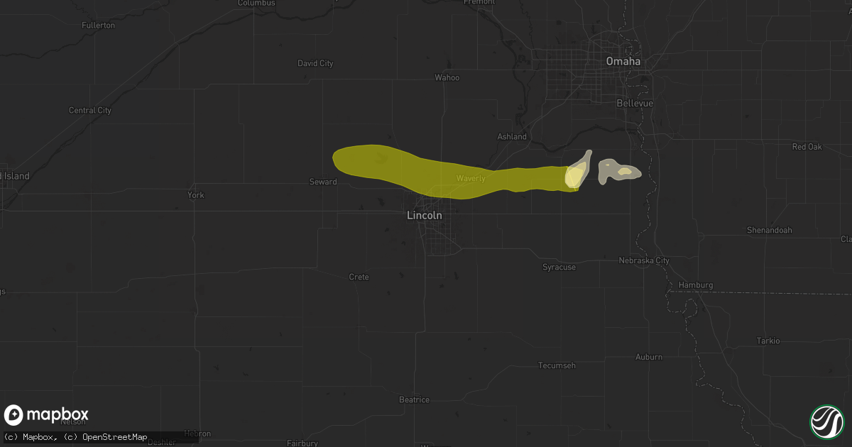 Hail map in Lincoln, NE on May 19, 2024