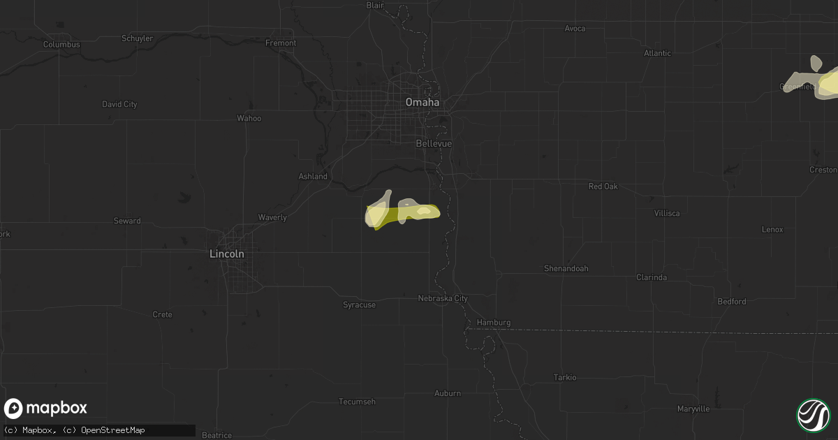 Hail map in Murray, NE on May 19, 2024
