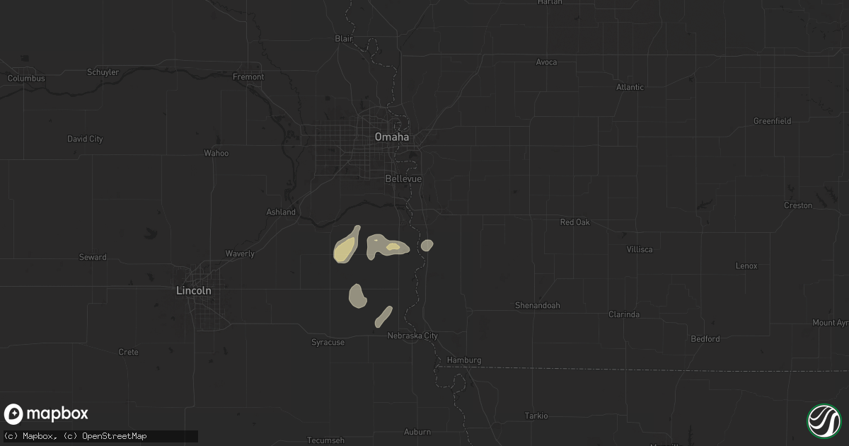 Hail map in Pacific Junction, IA on May 19, 2024