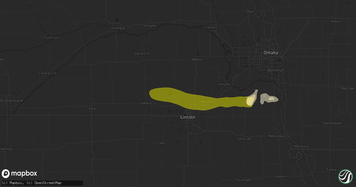 Hail map in Raymond, NE on May 19, 2024